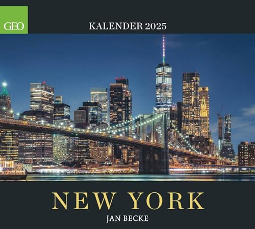 GEO - New York Wandkalender 2025, 50x45cm, Posterkalender mit Fotografien von Jan Becke, eindrucksvolle Bilder der Metropole an der US-Küste