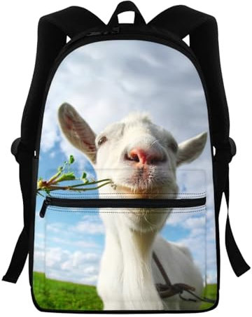 Belidome Kinder-Schulrucksack mit Vordertasche, Schultertasche, Büchertasche, Rucksack für Jungen, kuh, Einheitsgröße