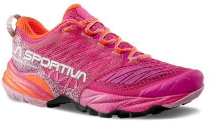 La Sportiva Akasha II Woman Green Banana/Lagoon, Scarpe da Trail Running Donna, Taglia Unica, 411322 Springtime Cherry Tomato, 39 EU