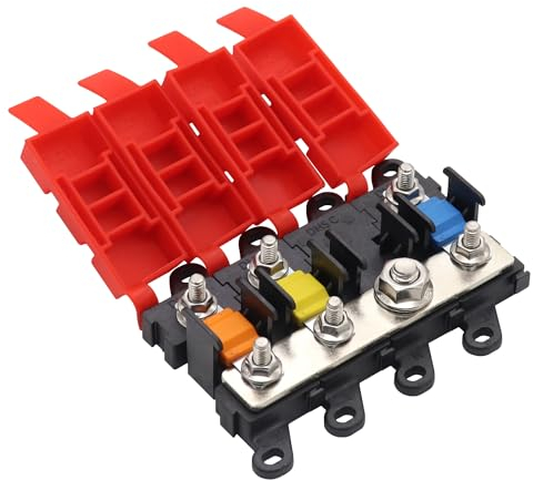 3 Fach Midi Sicherungshalter Messing Busbar KFZ Boot Wohnmobil Wohnwagen Wohnmobilanhänger Camper Midi Sicherungskasten mit 30A 60A 100A Sicherungen