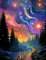 Malen-Nach-Zahlen-Set Für Erwachsene Und Anfänger, Sternennacht-Acryl-Malen-Nach-Zahlen-Set Für Erwachsene Auf Leinwand, Digitales Ölgemälde Mit Abstrakter Landschaft Als Geschenk(40x50cm)