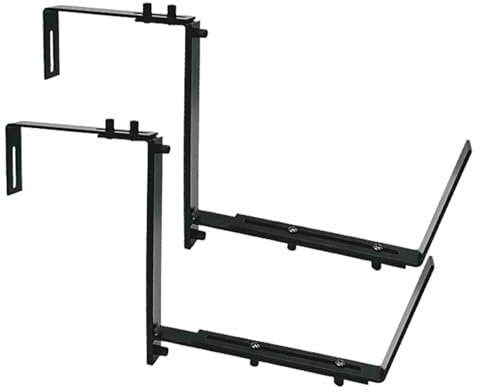 Halterungen für Fensterboxen, verstellbar, für Geländer, 2 verstellbare Blumenkastenhalterungen mit Fenster, Halterung für Blumentopf, Blumenkastenhalterung