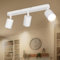 Ketom Deckenstrahler LED Weiß Matt, Deckenlampe 3 Flammig GU10, LED Deckenleuchte Spot Strahler, Spotlight Lampe Deckenspots Schwenkbar, Ohne Leuchtmittel