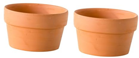Gogogmee 2pièces Lot de Pots Terre Cuite Rouge avec Drainage pour Succulentes Cache-Pot Décoratif Argile Naturel pour Jardin Intérieur Et Bureau