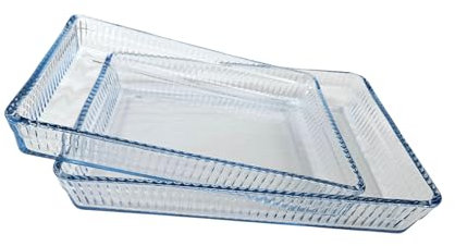 Set de moules de four en verre 2 pièces - rectangulaire 3,6l+3l