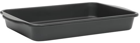 Oster Teston Kuchenform, rechteckig, antihaftbeschichtet, Karbonstahl, 33 x 22,9 cm, Mattschwarz