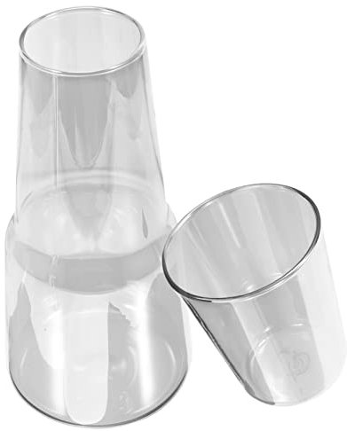 Cabilock Juego de Botellas de Agua de Una Sola Porción Jarra de Vidrio de 800 Ml Botella de Agua Personalizada para Mesita de Noche
