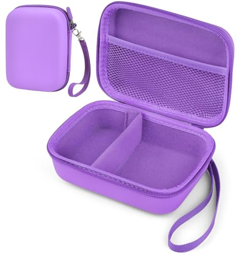 Ainiv Kids Instant Camera Case, Portable Hard Storage Case for OPERHOO/HiMont/Gofunly/YORKOO/CAMCLID Kids Digital Camera/Bitzee Interactive Toy, Kids Camera Photo Paper Organizer, Purple (Case Only)