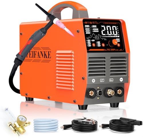 FEIFANKE TIG Welder AC DC 240V 200A Inverter Welding Machine IGBT Pulse Aluminium Welder Machine 7 in 1 ARC Welder
