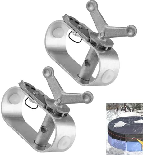 Zwenjuan 2 Pcs Rope Tensioners for Pool Covers,Heavy-Duty Turnbuckle Cable Tighteners, Swimming Pool Cover Winches & Wire Tensioners for Tarpaulins, Awnings & Tents