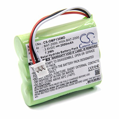 vhbw Akku Ersatz für Omron HXA-BAT-2000 | BAT-2000 für Medizintechnik (2000 mAh, 3,6 V, NiMH)