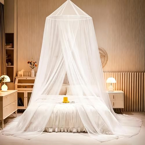 JIEBAO Moskitonetz Bett, 0.6 * 2.5 * 11m Hängendes Mückennetz mit 1 Reparaturflicken, Moskitonetz Feinmaschiges als Moskitoschutz, Fliegennetz Moskitonetze für Geeignet Camping Reise Hause