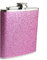 prime homewares 6oz Hip Flask Stainless Steel Plain Glitter (6oz Pink Glitter)