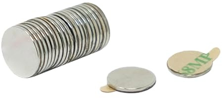 Adhesive N35 Neodymium Magnet for Arts, Crafts, Model Making, DIY, Hobbies, Office, and Home - 9.5mm x 0.75mm thick - 0.35kg Pull - North - Pack of 200