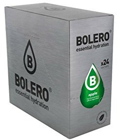 Bolero Drinks 24 bustine da 9 grammi gusto MELA ( APPLE) - Preparato istantaneo per Bevande con Stevia e Vitamina C e Senza Zucchero