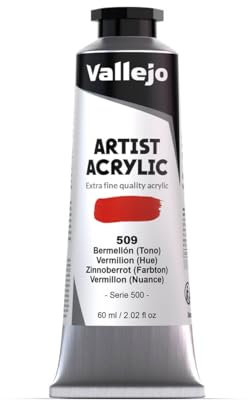 AV Acrylicos Vallejo: Farbe Vallejo Acrylic Artist Color 16509 Vermillion (Hue) (60ml)