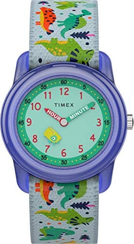 Timex Unisex Kinder Analog Quarz Uhr mit Gewebe Armband TW7C77300