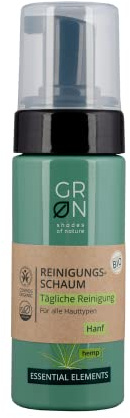 GRN [GRÜN] Biokosmetik Reinigungsschaum Tägliche Reinigung - Bio-Hanf | für alle Hauttypen - zuverlässige Pflege - vegan - 150 ml