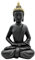 Geschenkestadl Buddha Figur 30 cm Schwarz Gold Skulptur Feng Shui