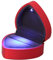 WINOMO Luxus Ring Box Herzform Samt Ringhalter Fall Schmuck Veranstalter Display Aufbewahrung Geschenkbox mit LED-Licht für Vorschlag Verlobung Hochzeit (Rot)