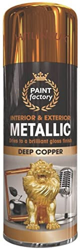 HitlineUK 400ml Metallic Copper Spray Paint Interior & Exterior Spray Aerosol Can