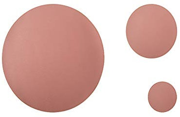 Set De Table Rond Set De Table en Cuir Napperons De Table à Manger Résistants à La Chaleur Résistant à l'eau Et à l'huile avec Tapis De Bol Et Dessous De Verre (Ensemble De 4)(Color:Rose Clair)