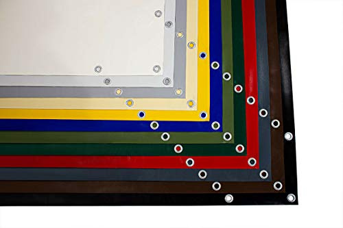 ANKO PLANEN Bâche pour Camion 900 g/m² - extrêmement résistante à la déchirure et Stable - matériau PVC Durable au mètre (3 m x 2 m, œillets Ronds 20 mm, Anthracite RAL7016)