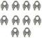 GASOE 10 Stück M8 Drahtseilklemme Edelstahl Bügelklemmen 304 Klemme Drahtseil Seilklemme U Bolzen Bügelformklemme 8mm für Drahtseile Seilen Stahlseil Draht Stahl