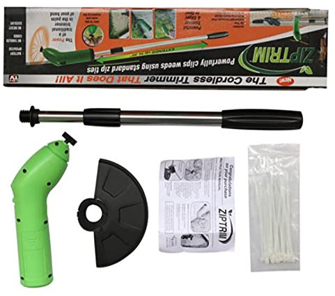 FSCLJ Cordless String Trimmer/EdgHandheld, Innovative Strimmer without Thread Works with Cable Ties, Lawn Edging Cutter with Guide, Adjustable Length