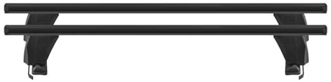 Menabo Dachträger Grundtäger kompatibel mit Citroen C3 2016-2024 Aluminium 50kg Schwarz 2tlg Ohne Reling für Fahrradträger, Dachboxen, Skiträger Abschließbar