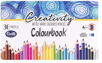 Colourbook Buntstifte, 4 mm, weich und deckend, leicht zu spitzen, (36)