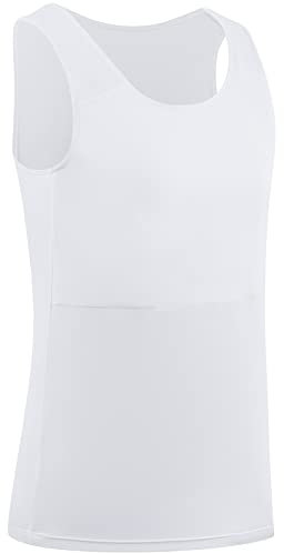XUJI Brust Binder Transgender Tomboy Atmungsaktiv Langer Binder Pullover Tank Top (W, S)