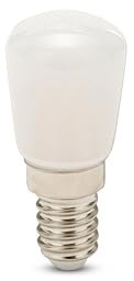 VELAMP lampadina LED per frigorifero forma a Peretta (ST26) - Attacco a vite piccolo E14 - Potenza 3W Equivalenti 26W - Luminosità 270lm - Temperatura colore 3000K (luce calda)