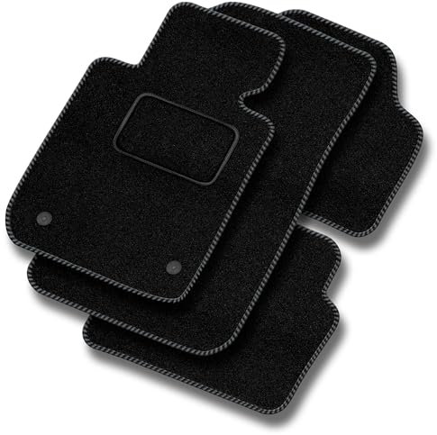 MatsMore Autoteppiche Automatten Velours Fussmatten passt für BMW X3 F25 2011-2017 - Standard, Gewebt, Grau fußmatten Auto - Erleben Sie neuen Fahrkomfort mit einem Velours- Auto fußmatten Satz für