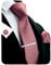 Gusleson Manschettenknöpfe, Krawatte, Einstecktuch, 8 cm, einfarbig, Dusty Rose, general