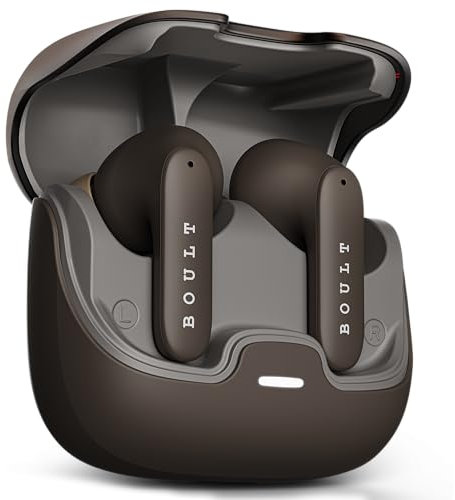 Boult Audio Z40 True Wireless in Ear Earbuds with 60H Playtime, Zen™ ENC Mic, Low Latency Gaming, Type-C Fast Charging, Made in India, 10mm Rich Bass Drivers, IPX5, Bluetooth 5.3 Ear Buds TWS (Brown)