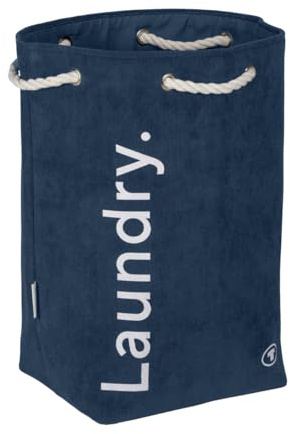 TOM TAILOR Wäschesammler mit Kordelgriff Navy mit Kordelzug zum Zuziehen Blau - Dunkelblau