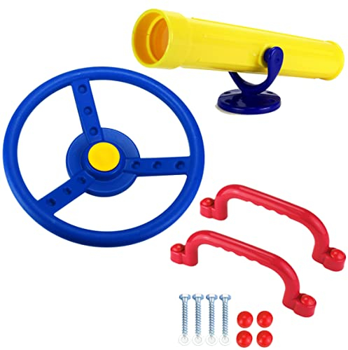 Anschütz XXL Zubehörset für Spielturm Lenkrad + Fernrohr + 2 Handgriffe Sparset Zubehör Set