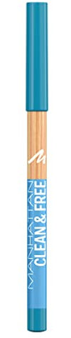 Manhattan Clean & FreeTM Eyeliner Pencil, cleaner und veganer Eyeliner-Stift, Fb. 006 Anime Blue