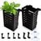 kingsea 2 Stück Aquarium-Pflanzenhalter mit Haken und Saugnäpfen, Wasserpflanzentopf mit Loch für Aquarium, Aquaponik-Pflanzenzucht, Aquascape-Dekoratio, Schwarz