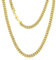 KRKC&CO 8mm Kette Herren, Herren Edelstahl Panzerkette mit Diamantschliff, 14K Gold Vergoldet Cuban Link Chains Goldkette, Geschenke für Damen Mädchen Männer Jungs, [Länge 55,9cm]