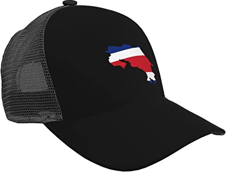 XVBCDFG Costa Rica Terrain Map Baseball Cap Atmungsaktive Gebogene Krempe Mesh Caps Sonnenblende Hip-Hop Hut Verstellbare Trucker Hüte für M dchen, Siehe Abbildung, One size
