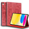 Gexmil Leder Hülle für iPad (A16) 11. Generation 11 Zoll 2025, iPad 10. Generation 10,9 Zoll 2022, Echt Leder Cover Stoßfest,Automatischer Schlaf/Aufwachen,Einstellbarer Ständer,Rot