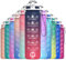 WHIPY 1L Water Bottle with Straw - Leak-Proof & BPA Free Reusable Sports Bottle - Motivational Time Markings for Hydration Durable Drink Bottle for Gym, Sports, Outdoor, Cycling (Blue & Red)