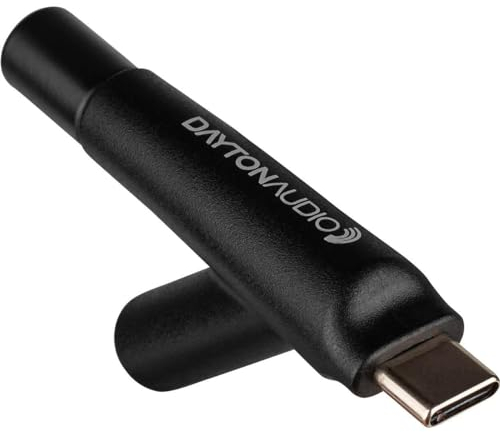 DAYTONAUDIO iMM-6C Calibrated Measurement USB-C Microphone for iPhone, iPad Tablet and Android,Black