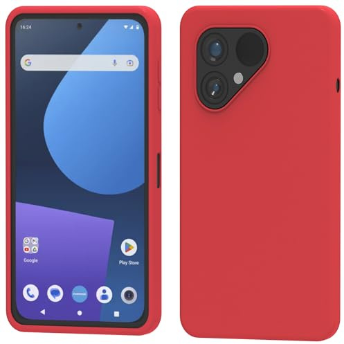 foto-kontor Hülle kompatibel mit Fairphone 5 Schutzhülle rot Tasche Gummi TPU Handy Schutz Handytasche Handyhülle Smartphone Case Kantenschutz Eckenschutz