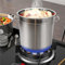 Olla de acero inoxidable 201 para inducción – 35/50/70 litros con tapa – Alta para sopa, grande para verduras, de camping – para guisar y asar