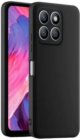 HULLIN Custodia per Telefono in Silicone Colorato, Adatta per HONOR X8b (6.7) - Nero