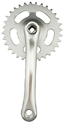 Yardwe 38 Platos Y Bielas De Plata para Bicicleta Plato De Bicicleta Placa Dental Manivelas De Coche Princesa Plato Grande Correas De Silicona De Plato Juego De Bielas De Aleación De
