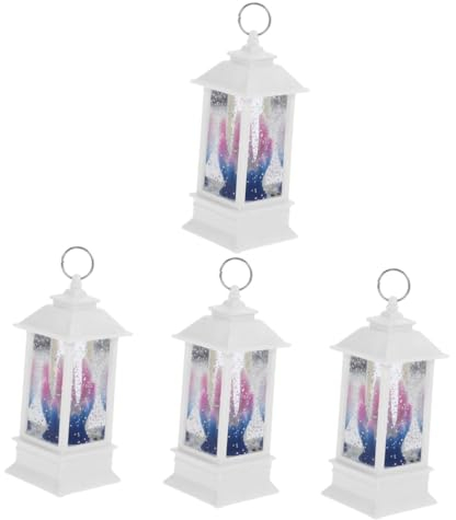 Ciieeo 4 Stück Kristalllampenornamente Wohnkultur Schmücken Laterne Lampe Dekor Led-licht Mit Meeresmotiv Handlaterne Mit Meeresmotiv Laternenlicht Nachtlicht Delfin Student Harz